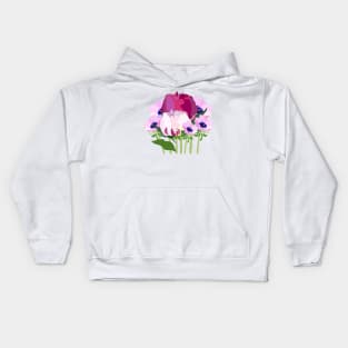 Peonies and anemones pink flowers Kids Hoodie